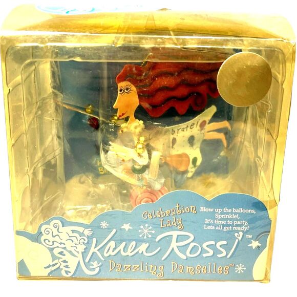 Karen Rossi Hanging "Celebrate" Mobile Woman Figurine Decor Ornament Vintage NEW - Picture 1 of 4